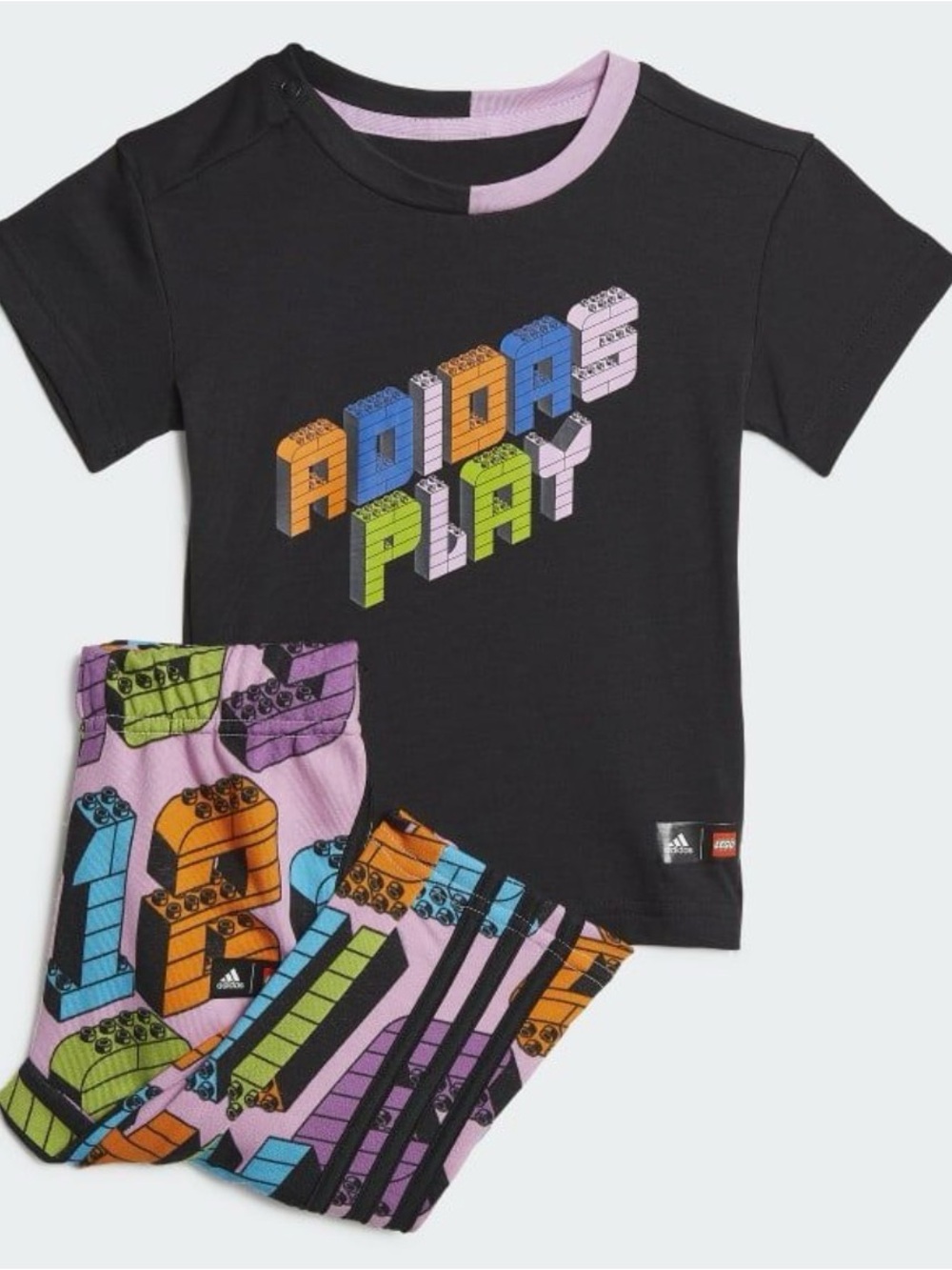 ADIDAS X CLASSIC LEGO TEE AND PANTS SET FOR KIDS Girls 3T